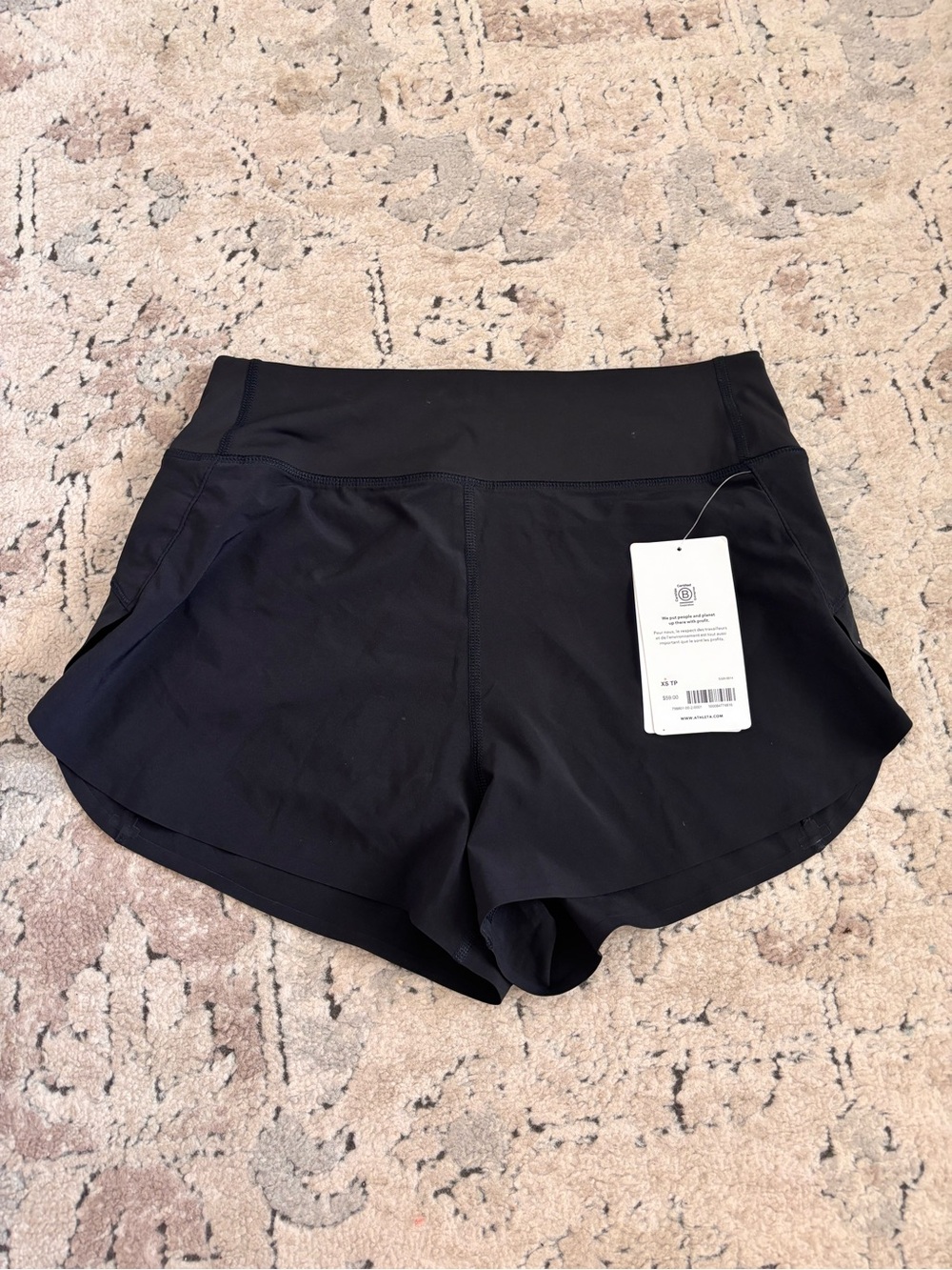 Athleta Black High-Rise Athletic Shorts
